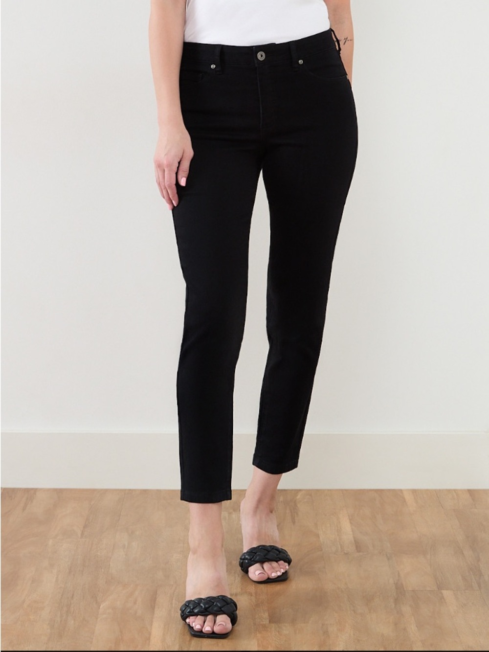 Cleo Lilly Black Wash Slim Leg Butt Lift Ankle Jean - Size 12 Regular - NWT